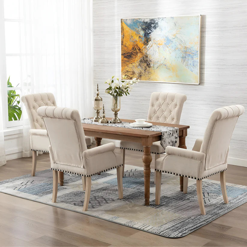Upholstered Fabric Accent Dining Chair